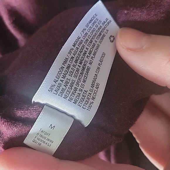 A new day. Burgundy long sleeve shirt size medium - Picture 5 of 5